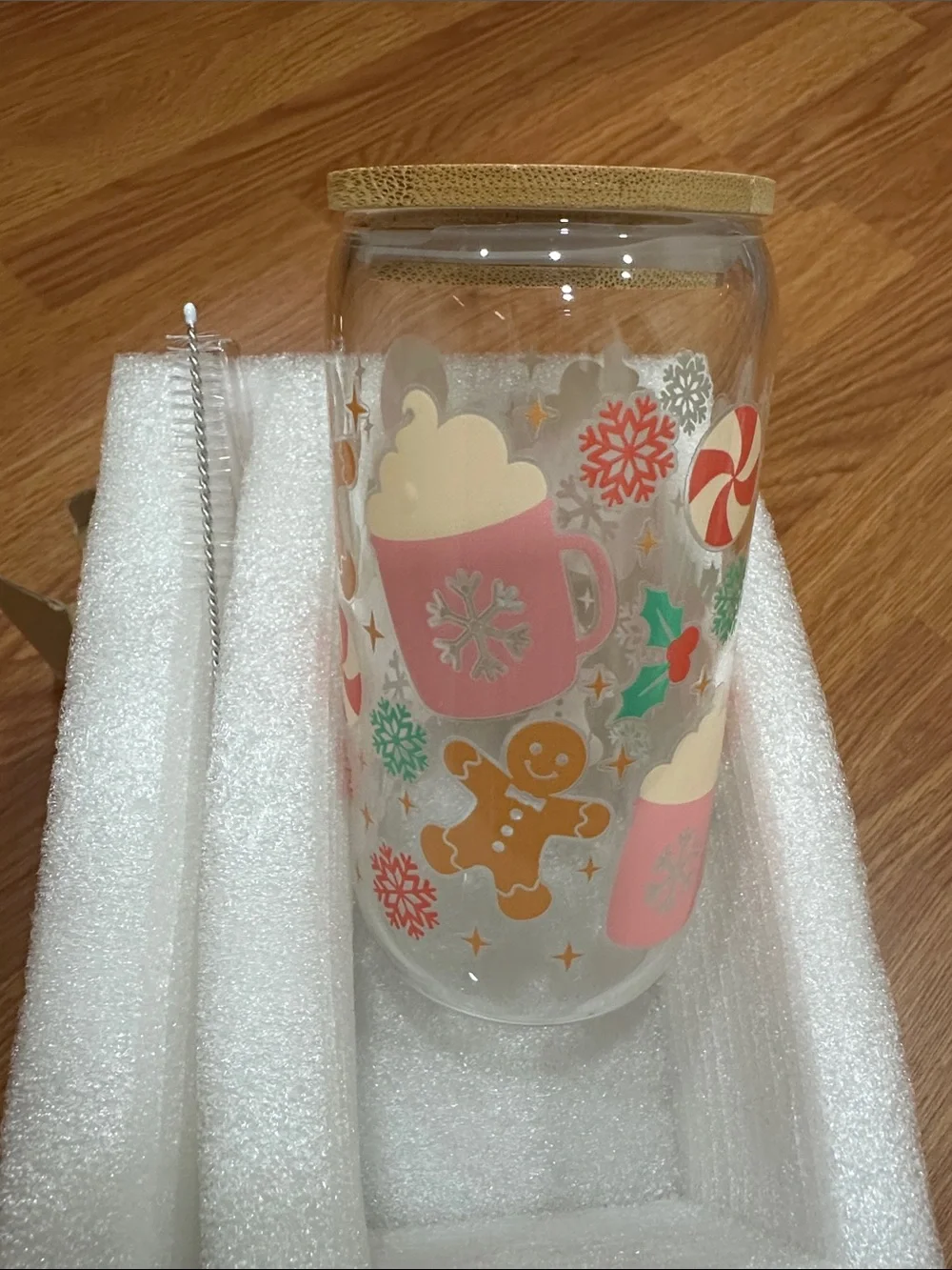 Christmas glass tumbler set